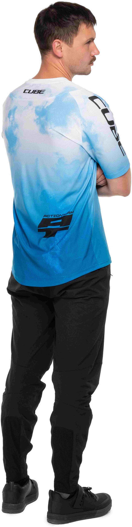 CUBE MTB JERSEY X ACTIONTEAM S/S TOPAS BLUE