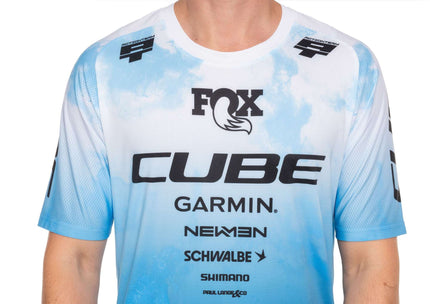CUBE MTB JERSEY X ACTIONTEAM S/S TOPAS BLUE