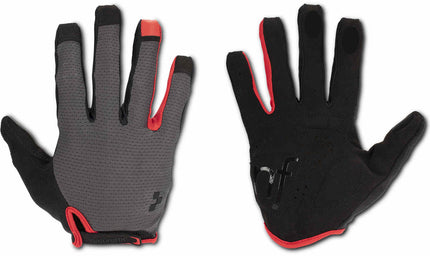 CUBE Natural Fit Gloves Long Finger Grey/Red