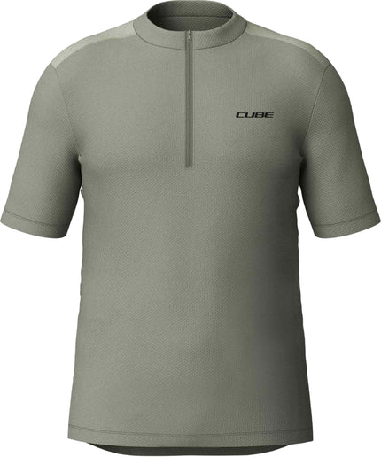CUBE JERSEY HALF ZIP CMPT S/S GREEN