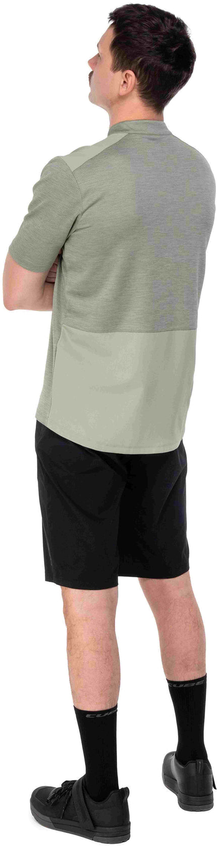 CUBE JERSEY HALF ZIP CMPT S/S GREEN