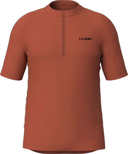 CUBE JERSEY HALF ZIP CMPT S/S RED