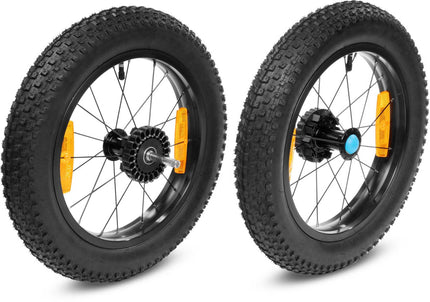 CUBE FAT WHEELS REAR FOR KIDS TRAILER DOUBLE BLACK