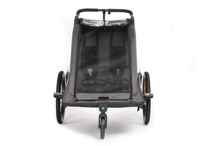 CUBE KIDS TRAILER DOUBLE PURE BLACK/GREY