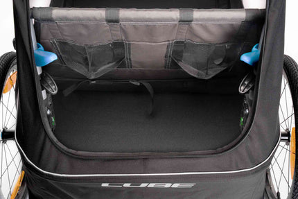 CUBE KIDS TRAILER DOUBLE PURE BLACK/GREY