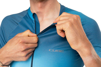 CUBE ROAD/XC JERSEY S/S PETROL