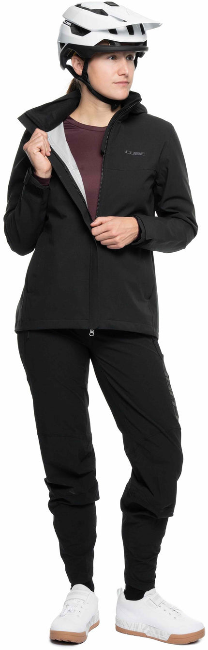 CUBE WS RAIN JACKET CMPT BLACK