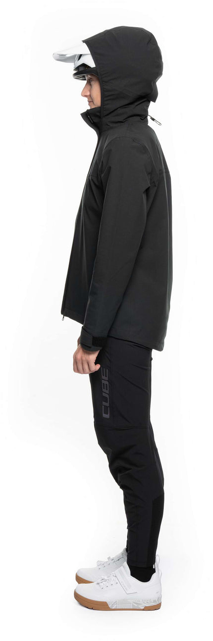CUBE WS RAIN JACKET CMPT BLACK