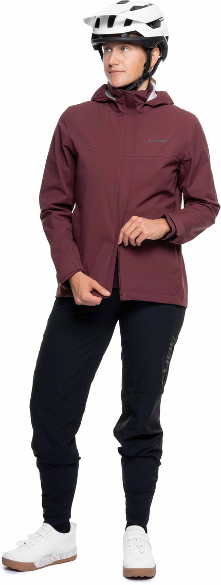CUBE WS RAIN JACKET CMPT BORDEAUX