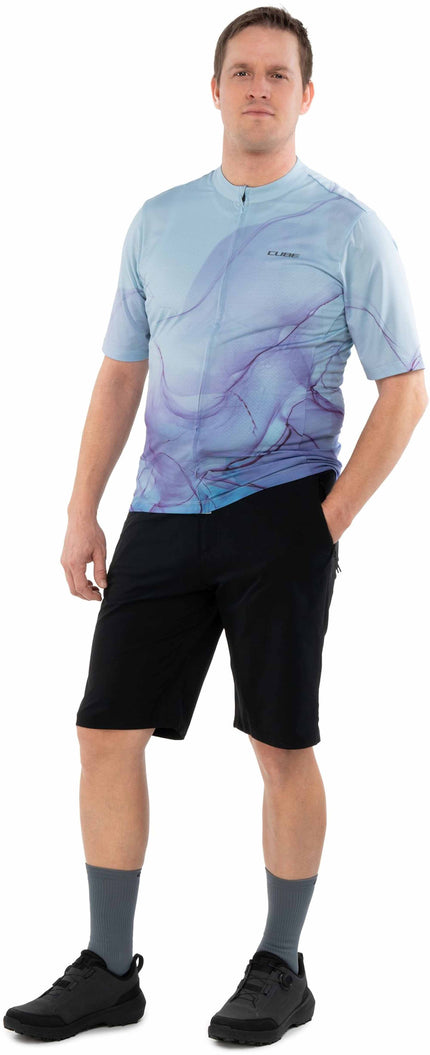 CUBE JERSEY CMPT ARTLINE S/S BLUE/PURPLE