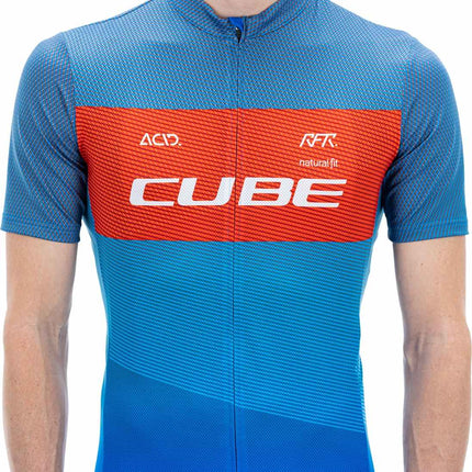 CUBE TEAMLINE JERSEY CMPT S/S BLUE/RED/GREY
