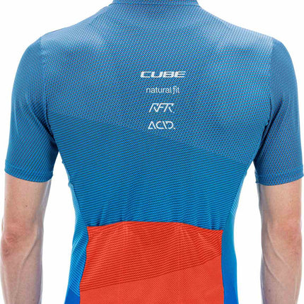 CUBE TEAMLINE JERSEY CMPT S/S BLUE/RED/GREY