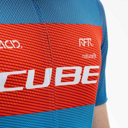 CUBE TEAMLINE JERSEY CMPT S/S BLUE/RED/GREY