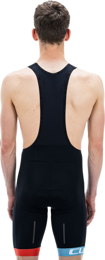 CUBE Teamline Bib Shorts Black/Blue/Red