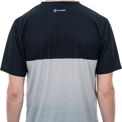 CUBE T-Shirt Logo Stripes Black´N´Grey