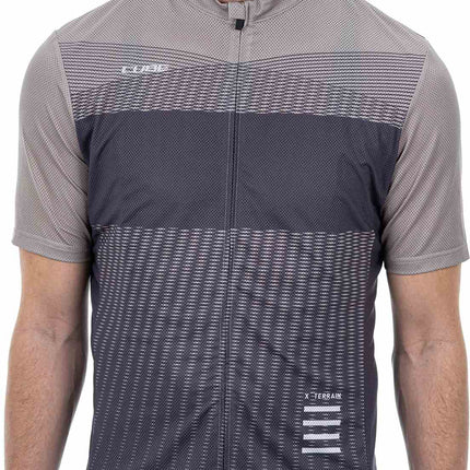 CUBE Atx Jersey Full Zip S/S Beige/Grey