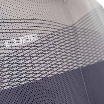 CUBE Atx Jersey Full Zip S/S Beige/Grey