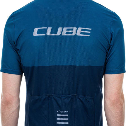 CUBE Atx Jersey Full Zip S/S Blue