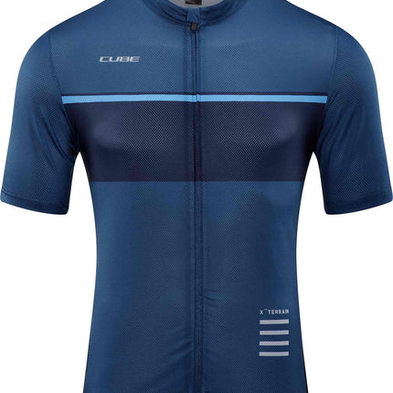 CUBE Atx Jersey Full Zip S/S Blue