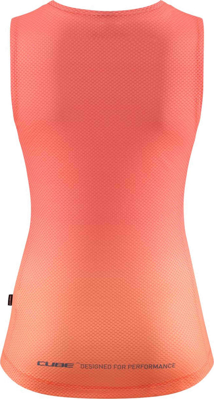CUBE WS BASELAYER SHIRT MESH SLEEVELESS CORAL