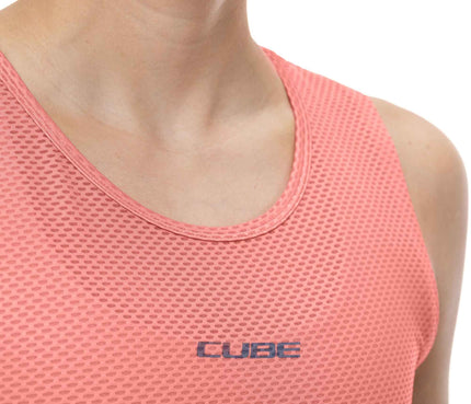 CUBE WS BASELAYER SHIRT MESH SLEEVELESS CORAL