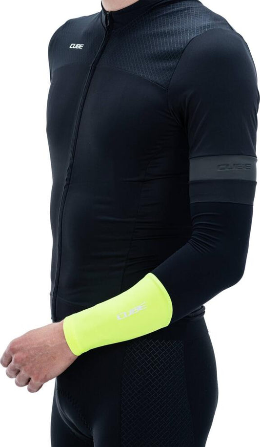 CUBE ARM WARMERS SAFETY NEON YELLOW