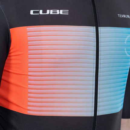 CUBE Teamline Jersey S/S Black/Blue/Red