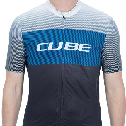CUBE TEAMLINE JERSEY CMPT S/S BLACK/BLUE/GREY