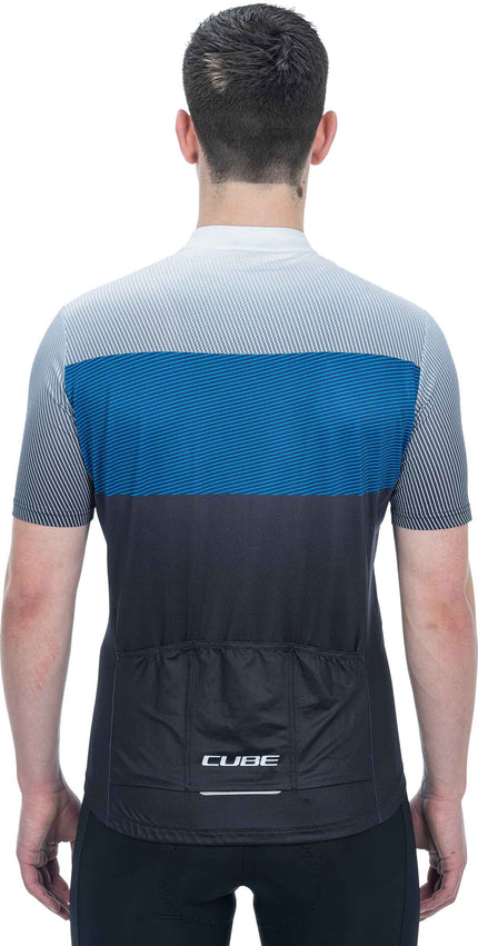 CUBE TEAMLINE JERSEY CMPT S/S BLACK/BLUE/GREY