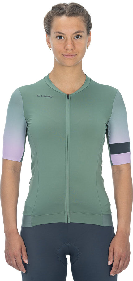 CUBE Blackline WS Jersey Fade S/S Green/Violet