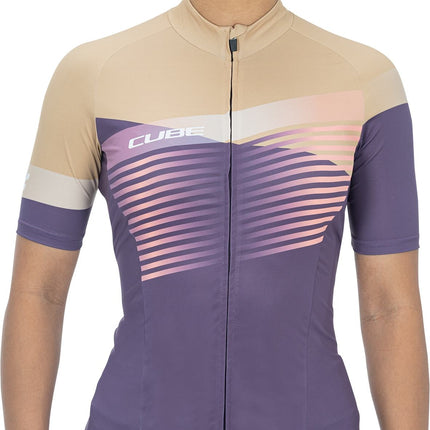 CUBE Teamline WS Jersey S/S Violet/Sand