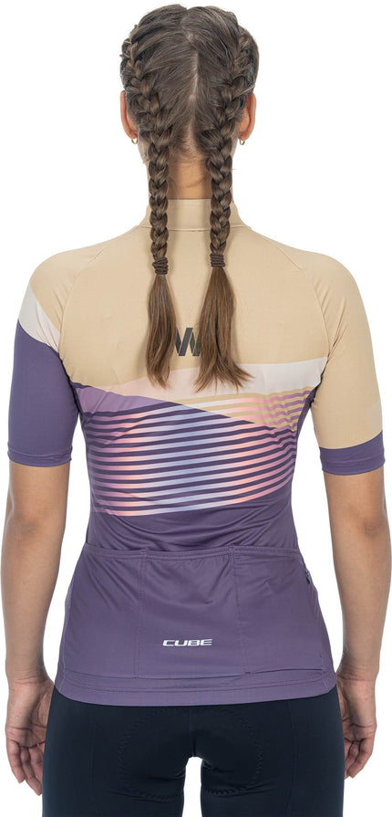 CUBE Teamline WS Jersey S/S Violet/Sand