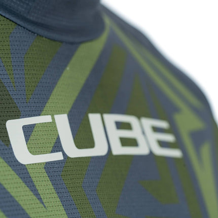 CUBE Atx Round Neck Jersey Tm L/S Olive/Grey