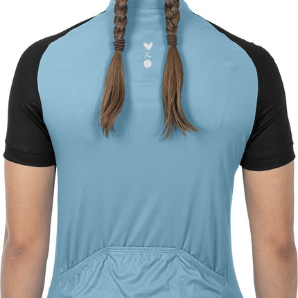 CUBE Atx WS Jersey Half Zip Cmpt S/S Blue