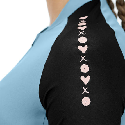 CUBE Atx WS Jersey Half Zip Cmpt S/S Blue