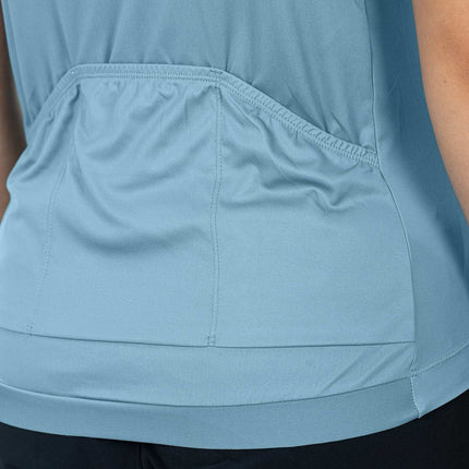 CUBE Atx WS Jersey Half Zip Cmpt S/S Blue