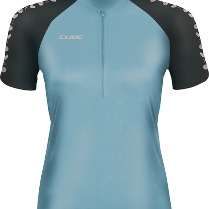 CUBE Atx WS Jersey Half Zip Cmpt S/S Blue