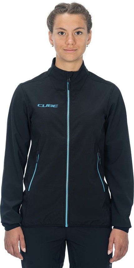 CUBE ATX WS SOFTSHELL JACKET CMPT BLACK/BLUE