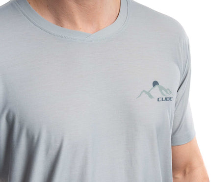 CUBE MTB ROUND NECK JERSEY SOFT TOUCH S/S GREY