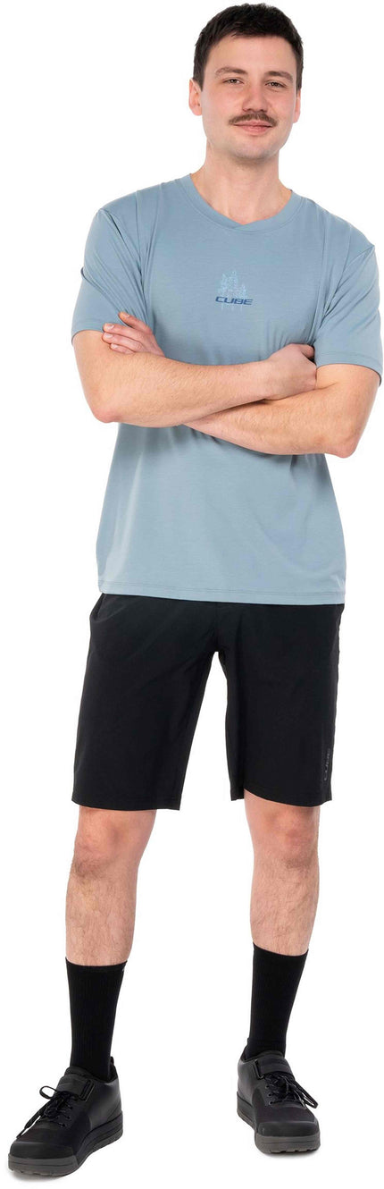 CUBE MTB ROUND NECK JERSEY SOFT TOUCH S/S BLUE