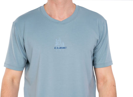 CUBE MTB ROUND NECK JERSEY SOFT TOUCH S/S BLUE