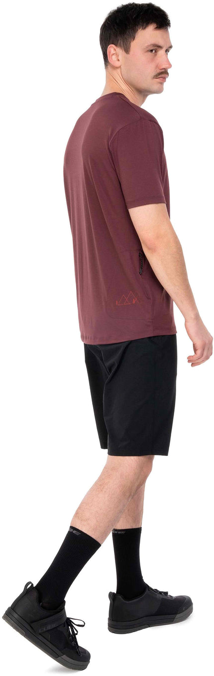 CUBE MTB ROUND NECK JERSEY SOFT TOUCH S/S BORDEAUX