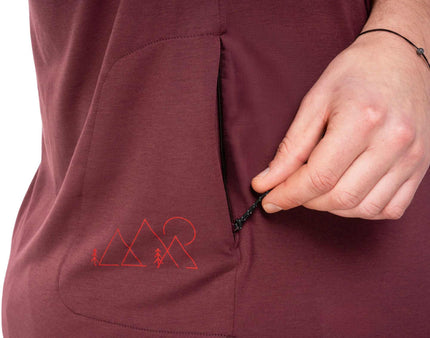 CUBE MTB ROUND NECK JERSEY SOFT TOUCH S/S BORDEAUX