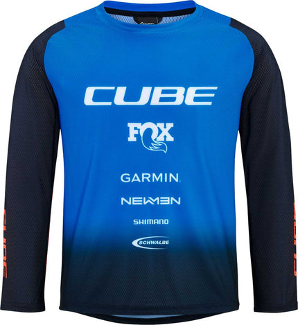 CUBE MTB JERSEY ROOKIE X ACTIONTEAM L/S BLACK/BLUE