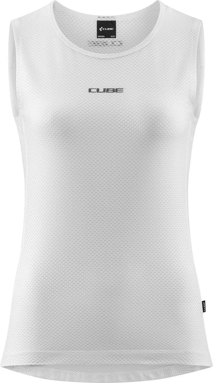 CUBE WS BASELAYER SHIRT MESH SLEEVELESS WHITE