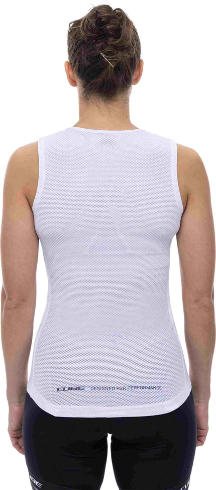 CUBE WS BASELAYER SHIRT MESH SLEEVELESS WHITE