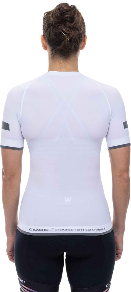 CUBE WS BASELAYER RACE BE COOL S/S WHITE