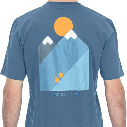 CUBE Organic T-Shirt Mountains Blue