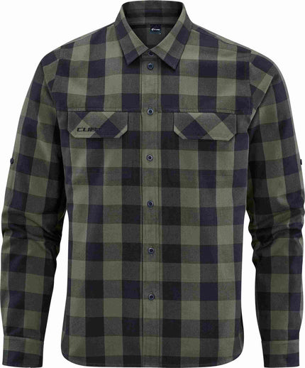 CUBE WORK SHIRT L/S OLIVE CHECK