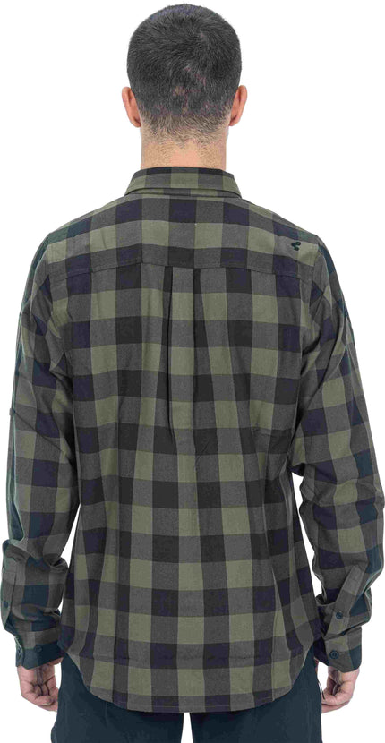 CUBE WORK SHIRT L/S OLIVE CHECK